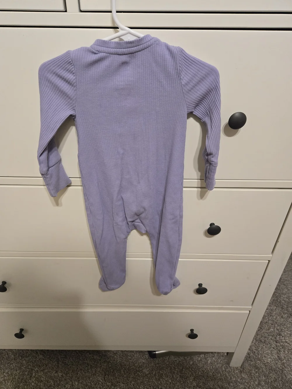 GAP Periwinkle Ribbed Footie One-Piece Baby Girl 3-6 M